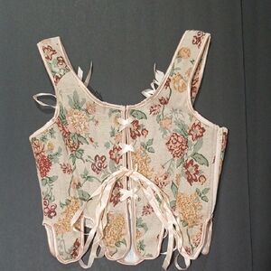 Floral Tapestry Corset Top